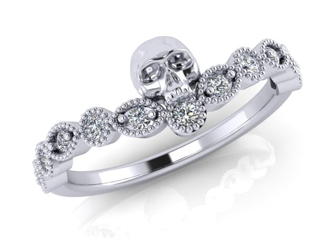 Milgrain Skull Ring-UDINC0706