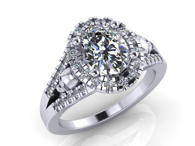 Secret Skull Engagement Ring-UDINC0685