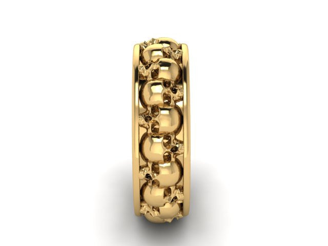 Plain Alternating Skull Eternity Band-UDINC0329