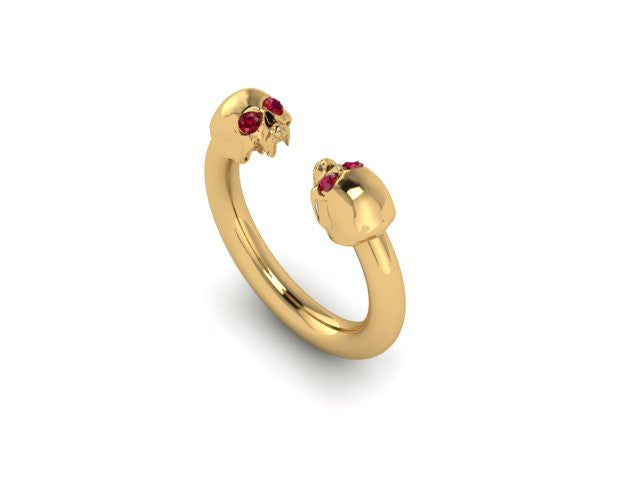 Larger Double Head Skull Band-UDINC0420