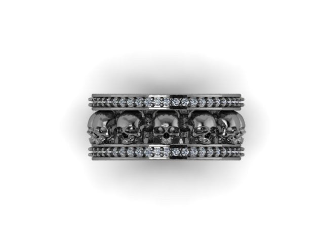Diamond Skull Eternity Band-UDINC0535