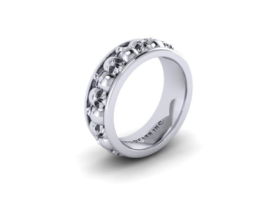 Plain Alternating Skull Eternity Band-UDINC0329