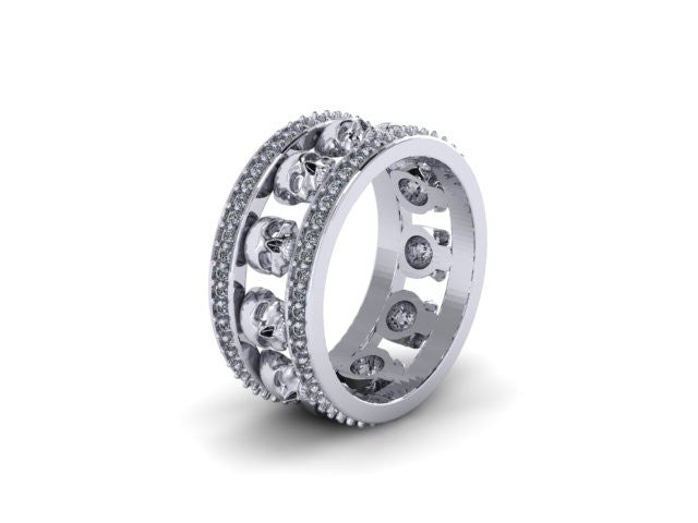 Diamond Skull Eternity Band-UDINC0535