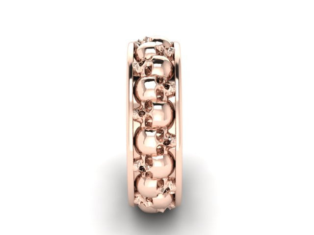 Plain Alternating Skull Eternity Band-UDINC0329