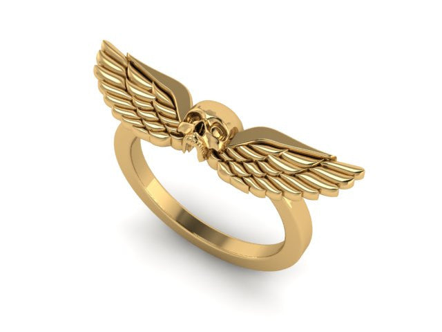 Winged Skull Ring-UDINC0574