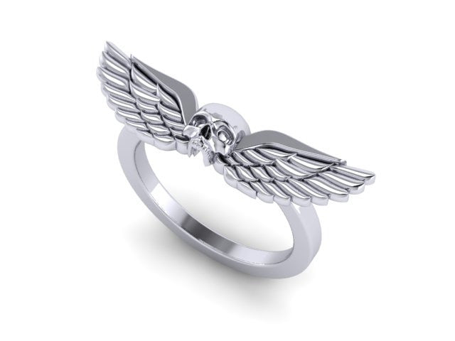 Winged Skull Ring-UDINC0574