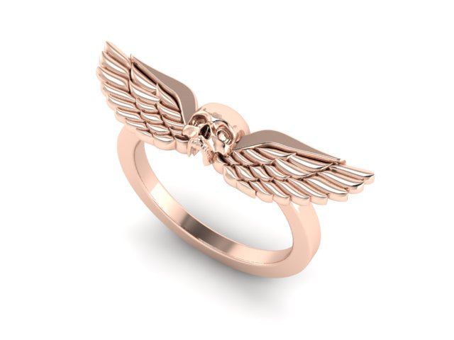 Winged Skull Ring-UDINC0574