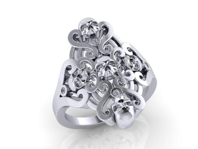 Skull Cluster Ring-UDINC0586