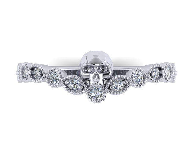Milgrain Skull Ring-UDINC0706