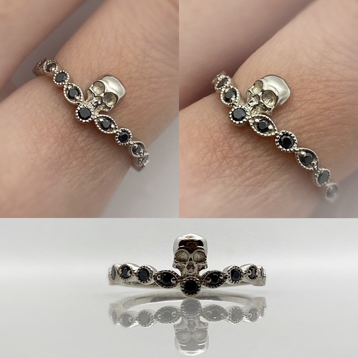 Milgrain Skull Ring-UDINC0706