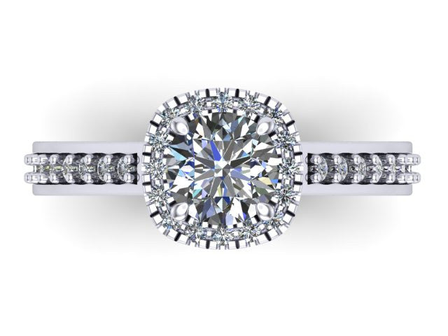 Secret Skull Engagement Ring-UDINC0536