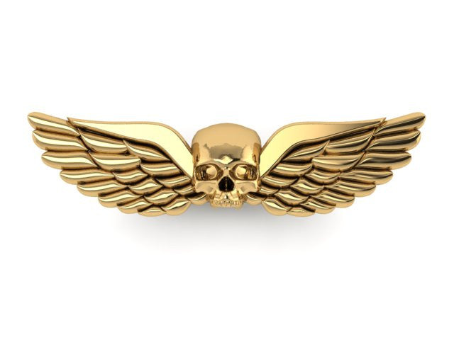 Winged Skull Ring-UDINC0574