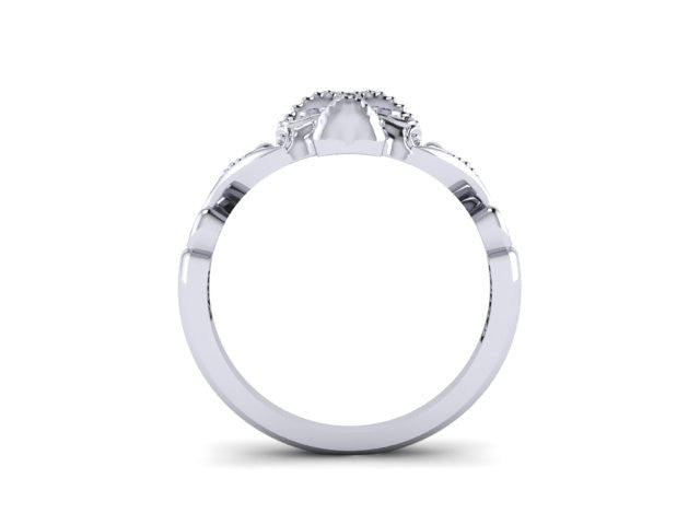 Small Sugar Skull Ring-UDINC0433