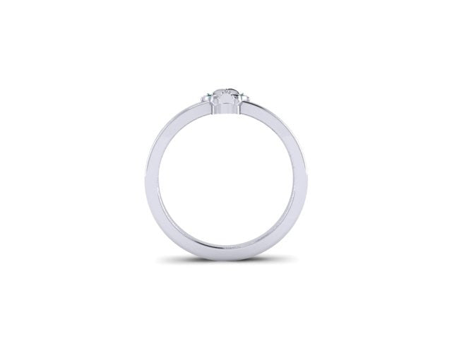 Skull Claddagh Ring-UDINC0501