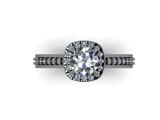 Secret Skull Engagement Ring-UDINC0536