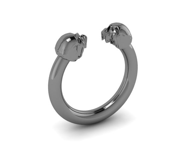 Larger Double Head Skull Band-UDINC0420