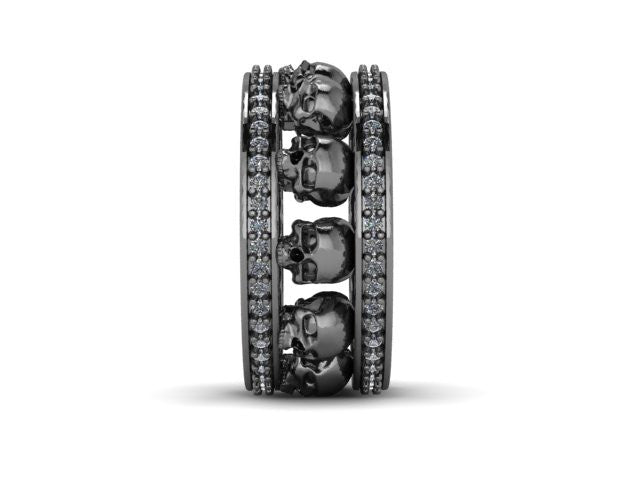 Diamond Skull Eternity Band-UDINC0535