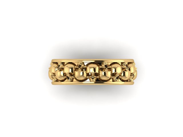 Plain Alternating Skull Eternity Band-UDINC0329