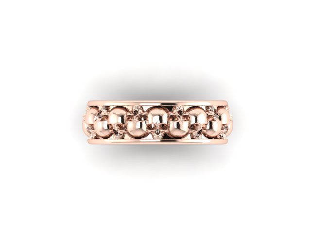 Plain Alternating Skull Eternity Band-UDINC0329
