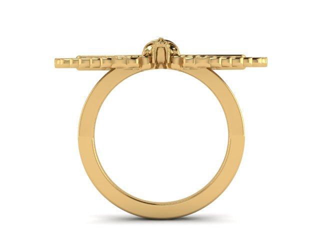 Winged Skull Ring-UDINC0574