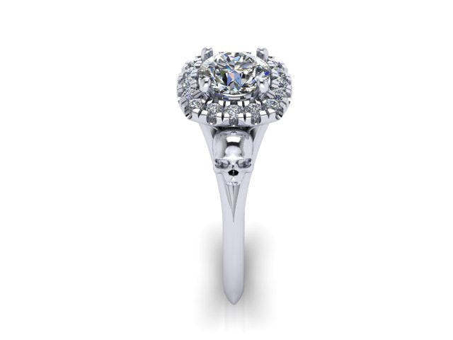 Secret Skull Engagement Ring-UDINC0680