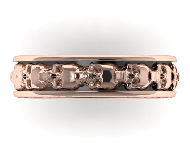 Custom Engraving Skull Eternity Band- UDINC0358