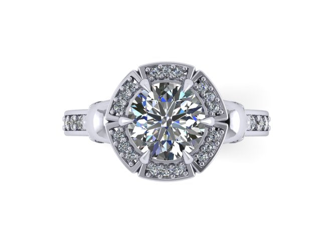 Secret Skull Engagement Ring-UDINC0708