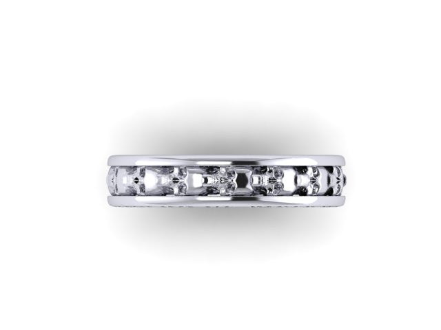 Custom Engraving Skull Eternity Band- UDINC0358