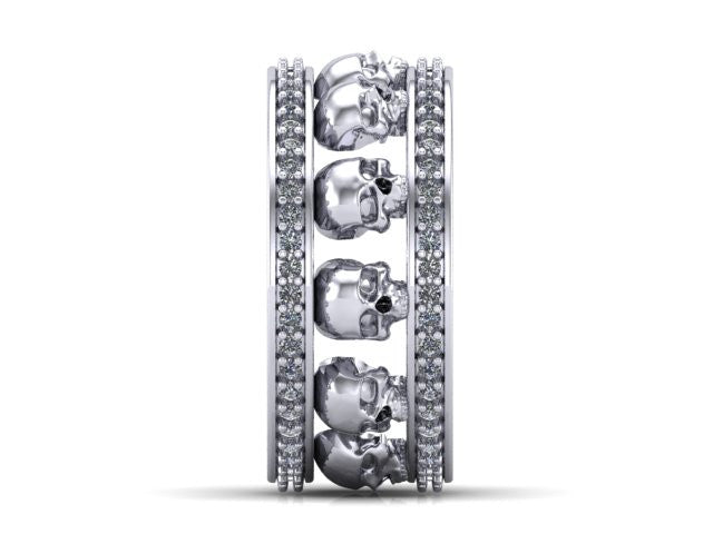 Diamond Skull Eternity Band-UDINC0535