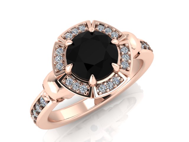 Secret Skull Engagement Ring-UDINC0708