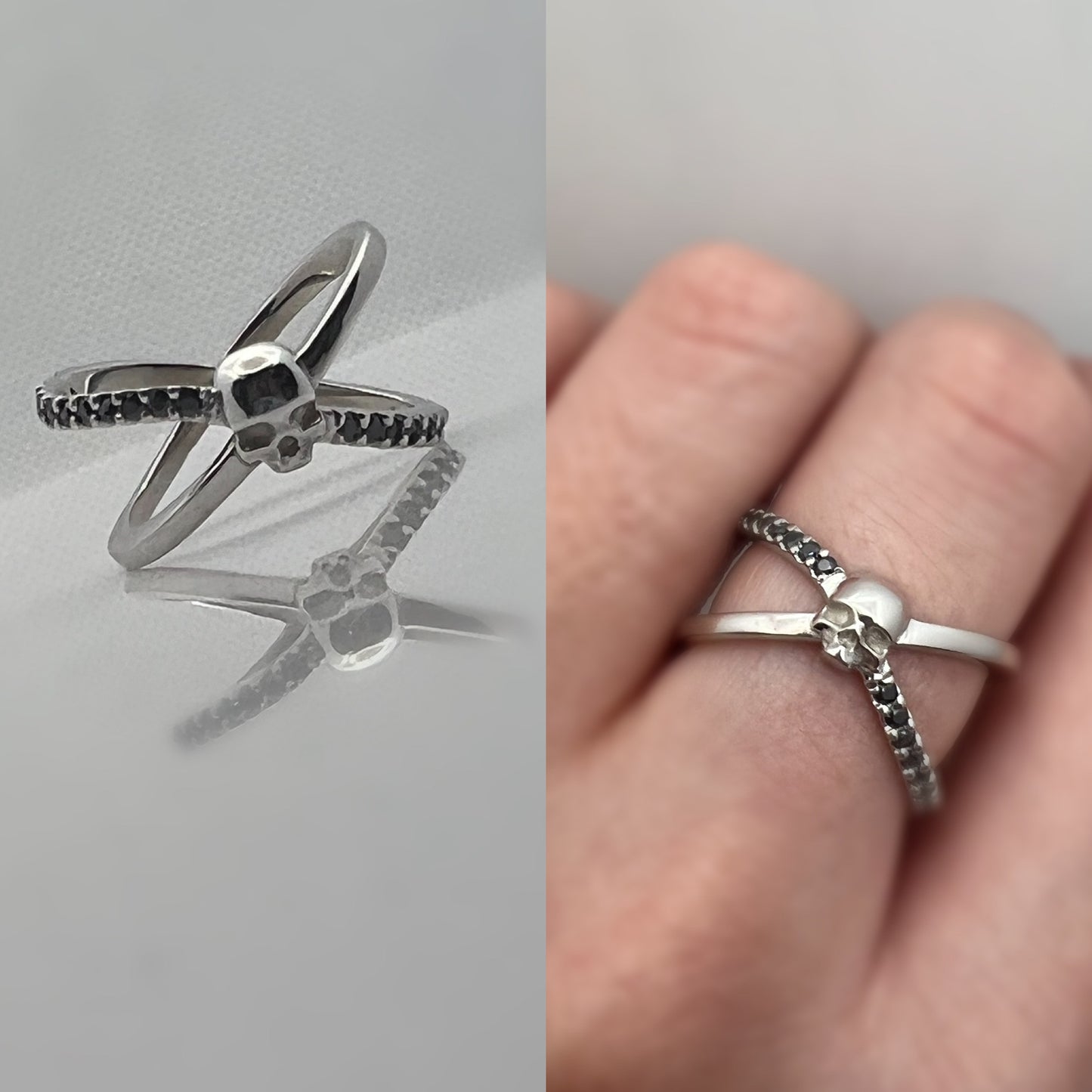 Crossing Skull Ring- UDINC0741