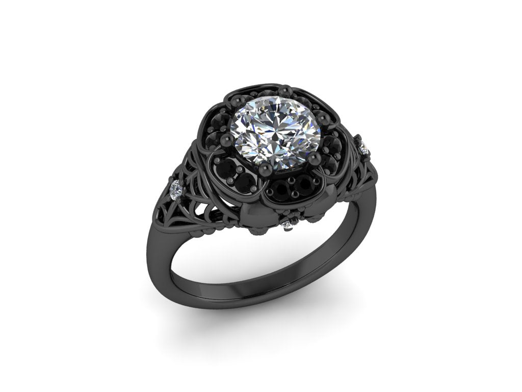 Secret Skull Engagement Ring- UDINC0716