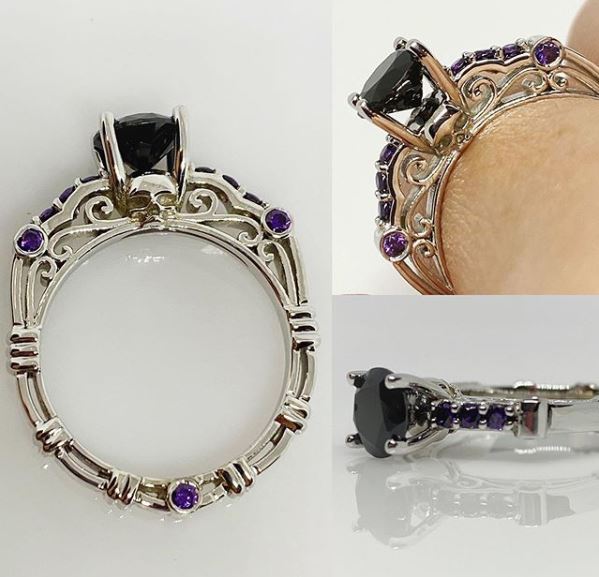 Secret Skull Engagement Ring-UDINC0623