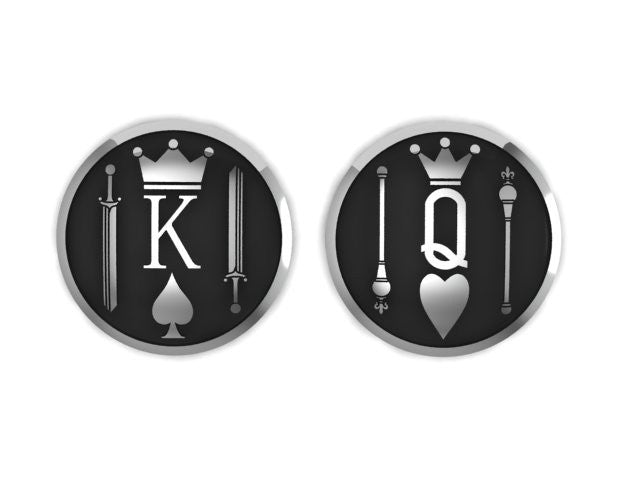 King and Queen Motorcycle Gas Cap SET