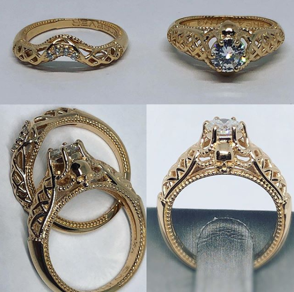 Secret Skull Engagement Ring-UDINC0556