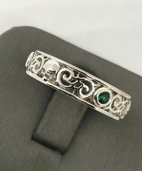 Micro Skull Bezel Ring- UDINC0540