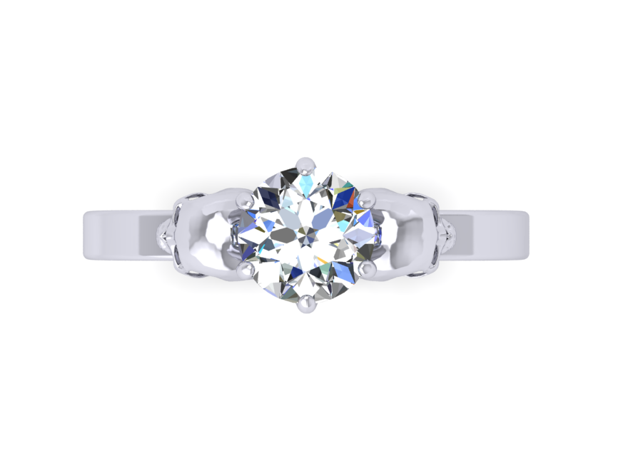 Secret Skull Engagement Ring -UDINC0336