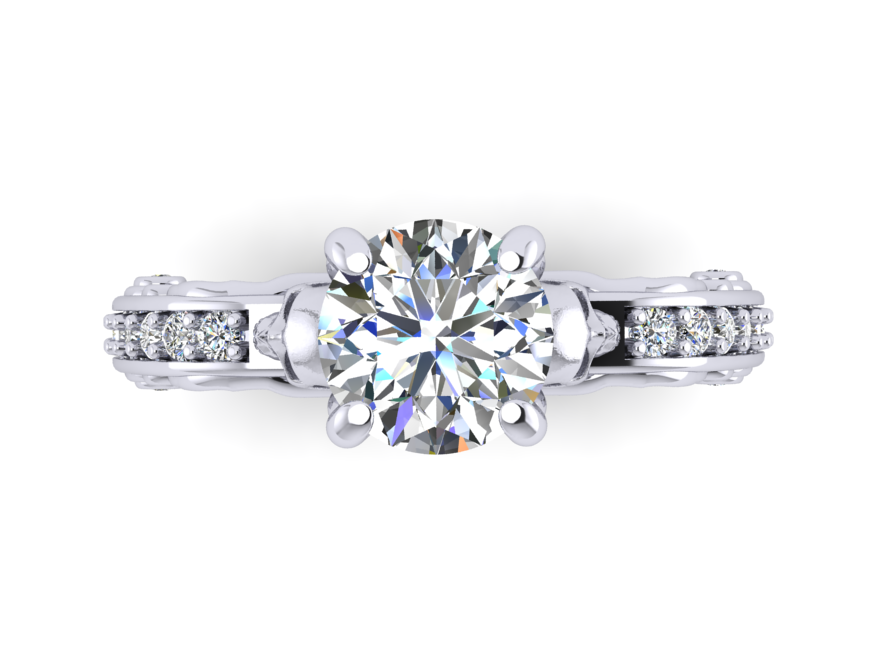 Secret Skull Engagement Ring-UDINC0401