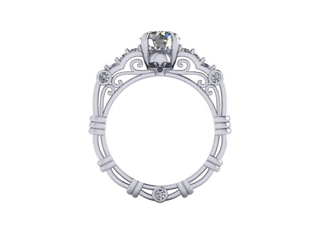 Secret Skull Engagement Ring-UDINC0623