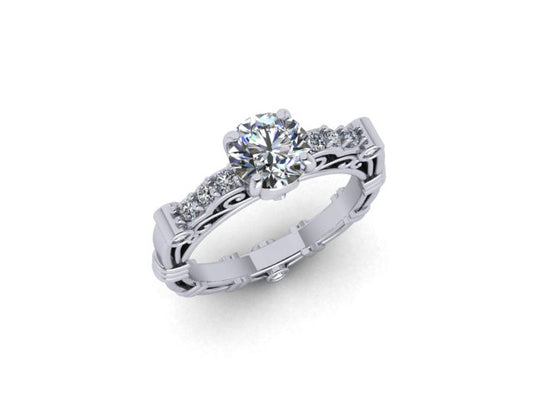 Secret Skull Engagement Ring-UDINC0623