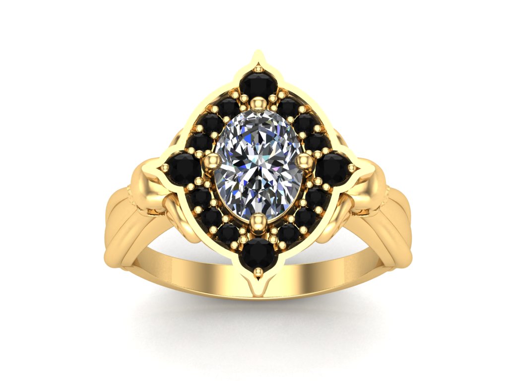 Secret Skull Engagement Ring-UDINC0731