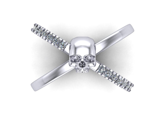 Crossing Skull Ring- UDINC0741