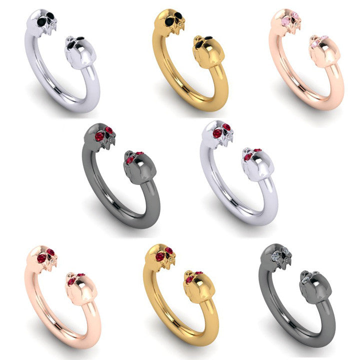 Larger Double Head Skull Band-UDINC0420