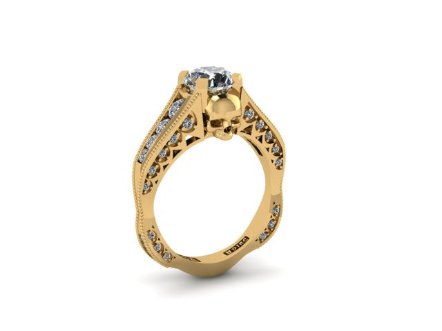 Secret Skull Engagement Ring-UDINC0323