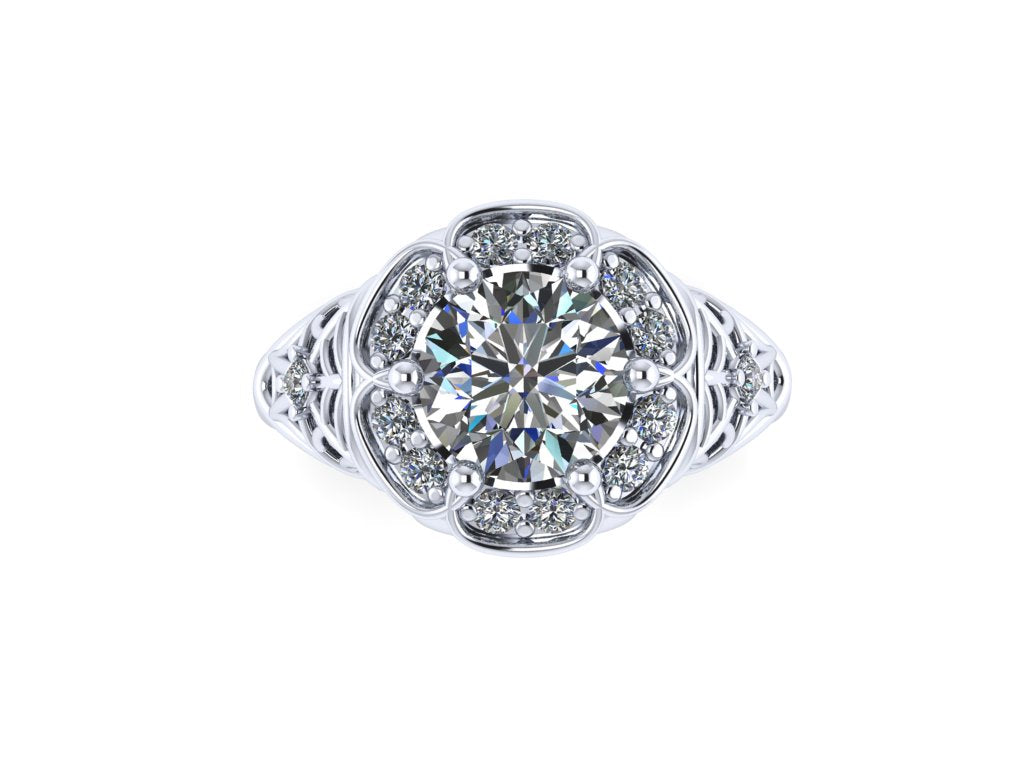 Secret Skull Engagement Ring- UDINC0716