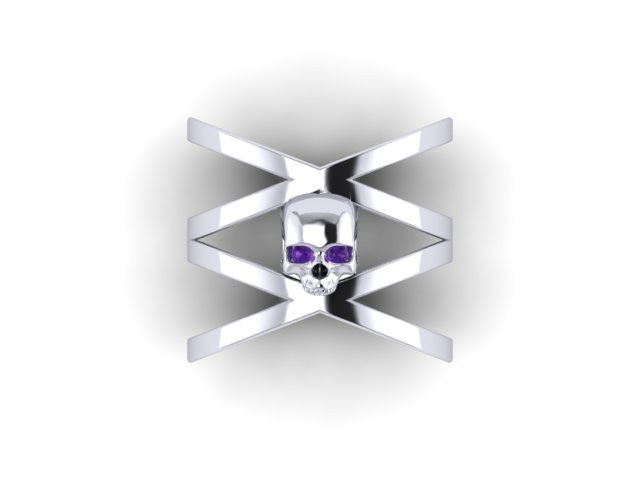 Double Cross Single Skull Band-UDINC0508