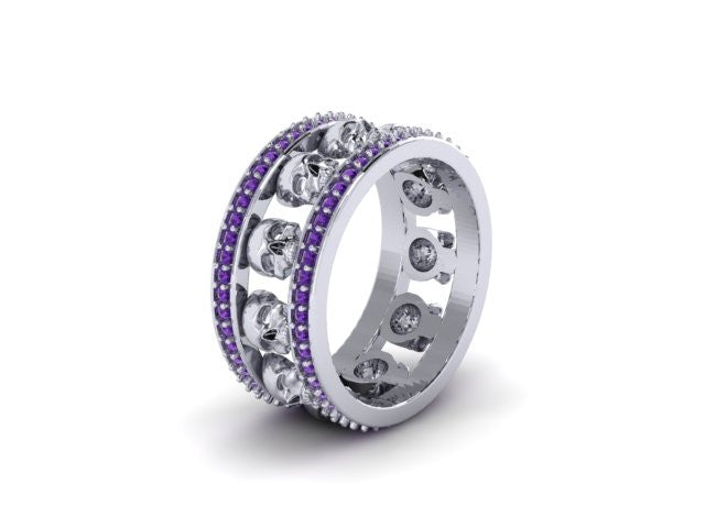 Diamond Skull Eternity Band-UDINC0535