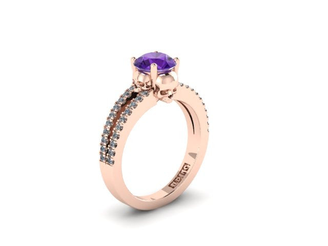 Secret Skull Engagement Ring-UDINC0529