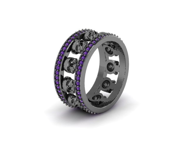 Diamond Skull Eternity Band-UDINC0535