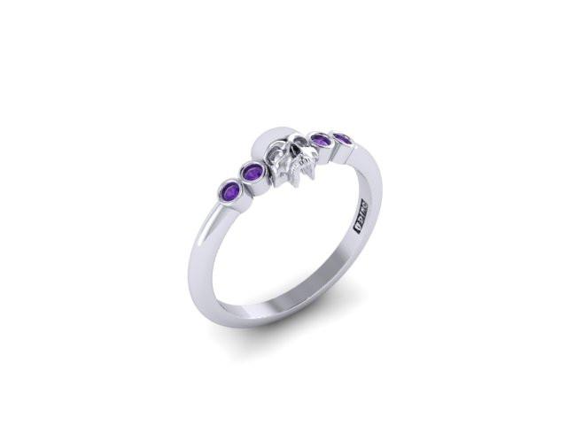 Bezel Set Skull-UDINC0526